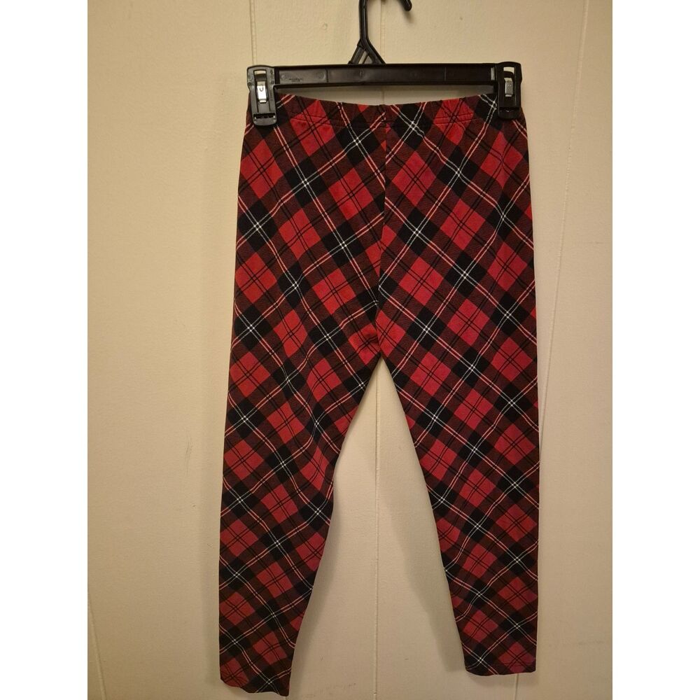 Polo Ralph Lauren Kids L 12-14 Red Black Plaid Leggings Pants